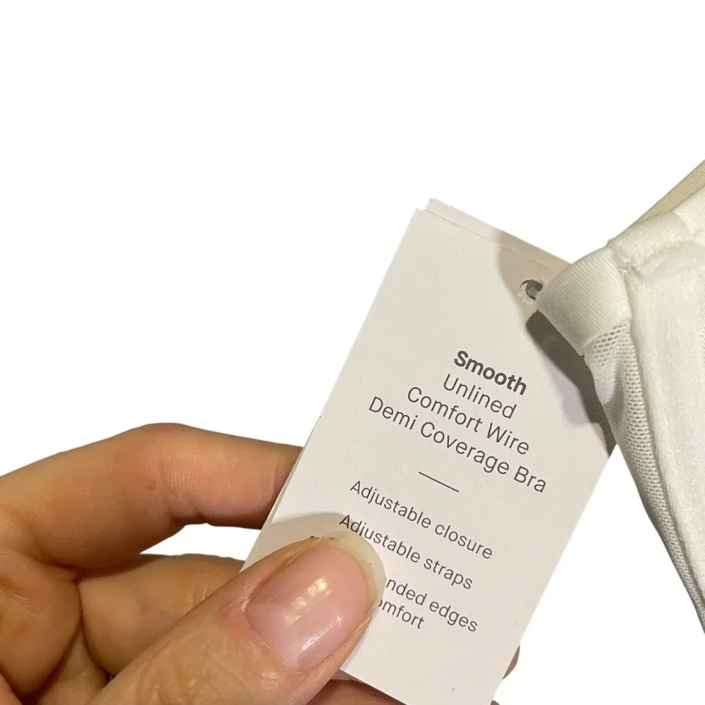 Auden Smooth Unlined Comfort Wire Demi Coverage‎ Bra 36C White - Picture 3 of 5